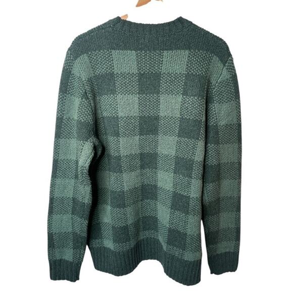 SmartWool Dk Sage Heather Cozy Lodge Buffalo Check Sweater Men's Size L NWT - Picture 4 of 8